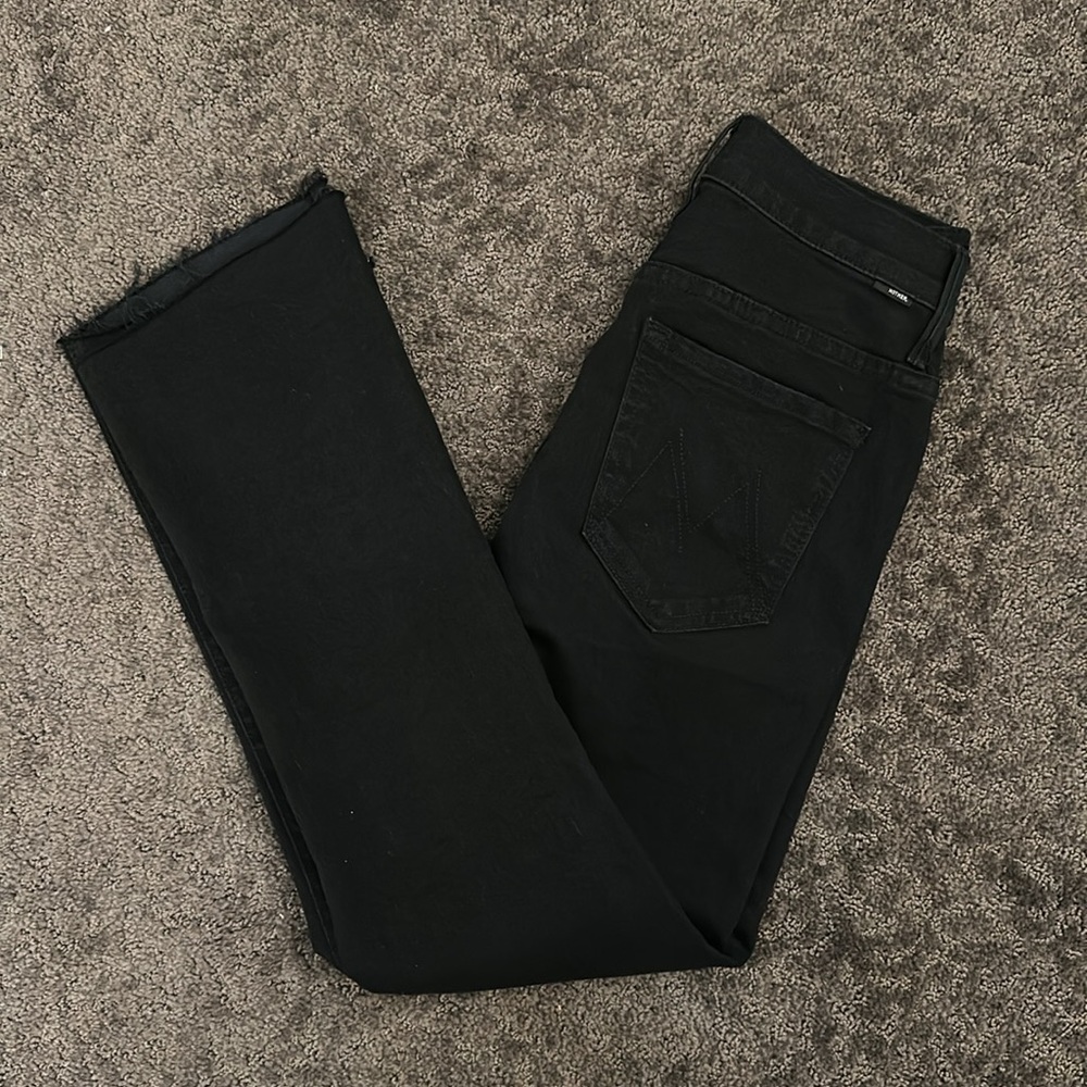 MOTHER DENIM THE INSIDER CROP STEP FRAY